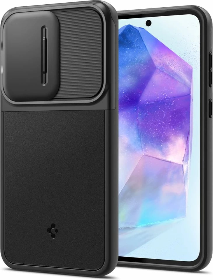Mbështjellës Spigen Optik Armor për Samsung Galaxy A55 5G, i zi