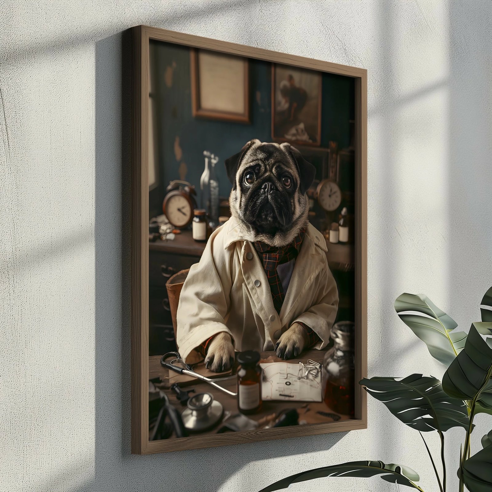 Pikturë dekorative me kornizë, MDF, shumëngjyrëshe, Wallity, GE135-L