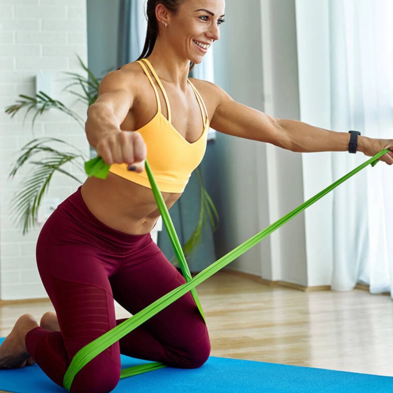 Shirit rezistence për fitnes Smj, jeshil