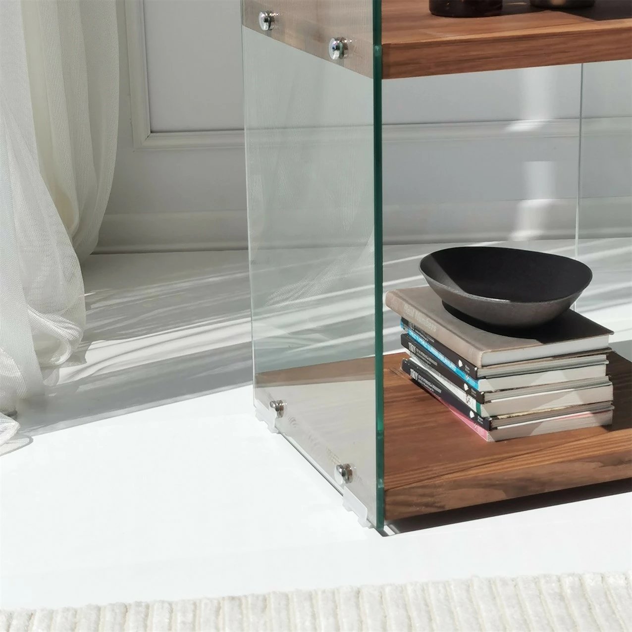 Raft librash Hanah Home, Aqua 3, ngjyrë natyrale