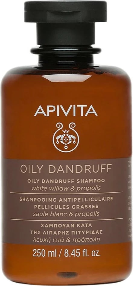 Shampon kundër zbokthit për femra Apivita Oily Dandruff Shampoo, 250ml
