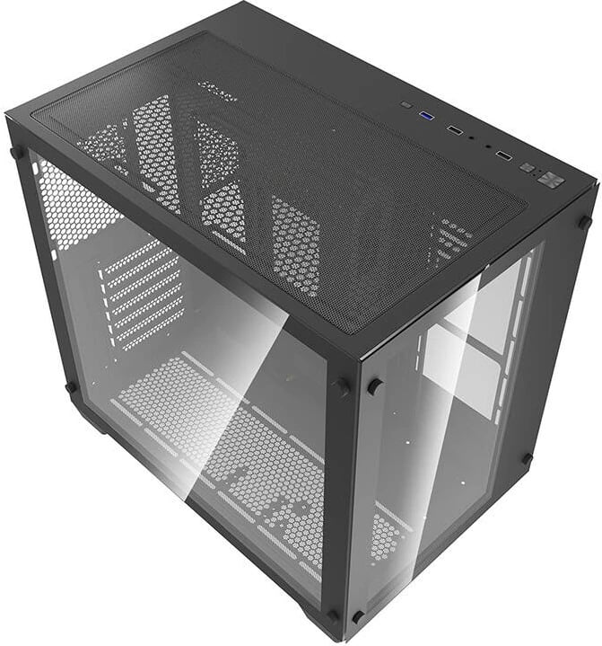 Kasë Darkflash C285, Middle Tower, ATX/M-ATX/ITX, xham i temperuar, e zezë