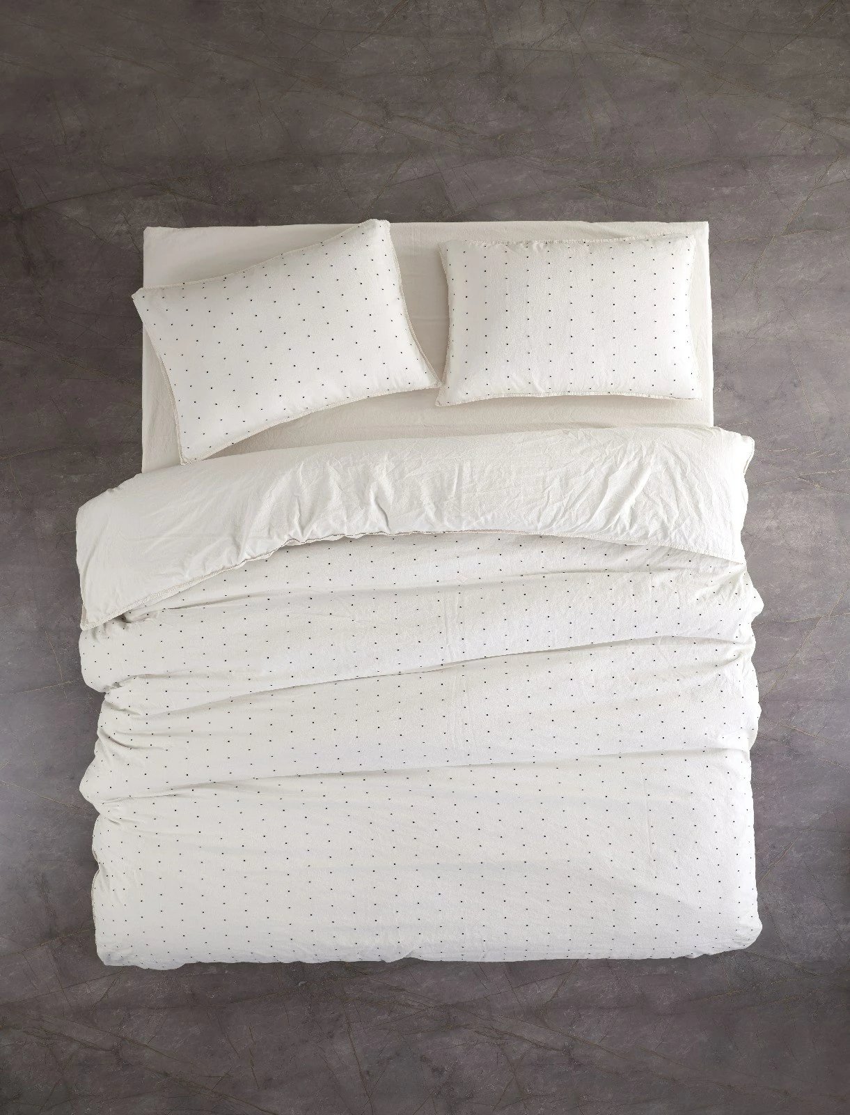 Set mbulesë për jorgan Super King, krem dhe e zezë, L'essentiel, Point v2