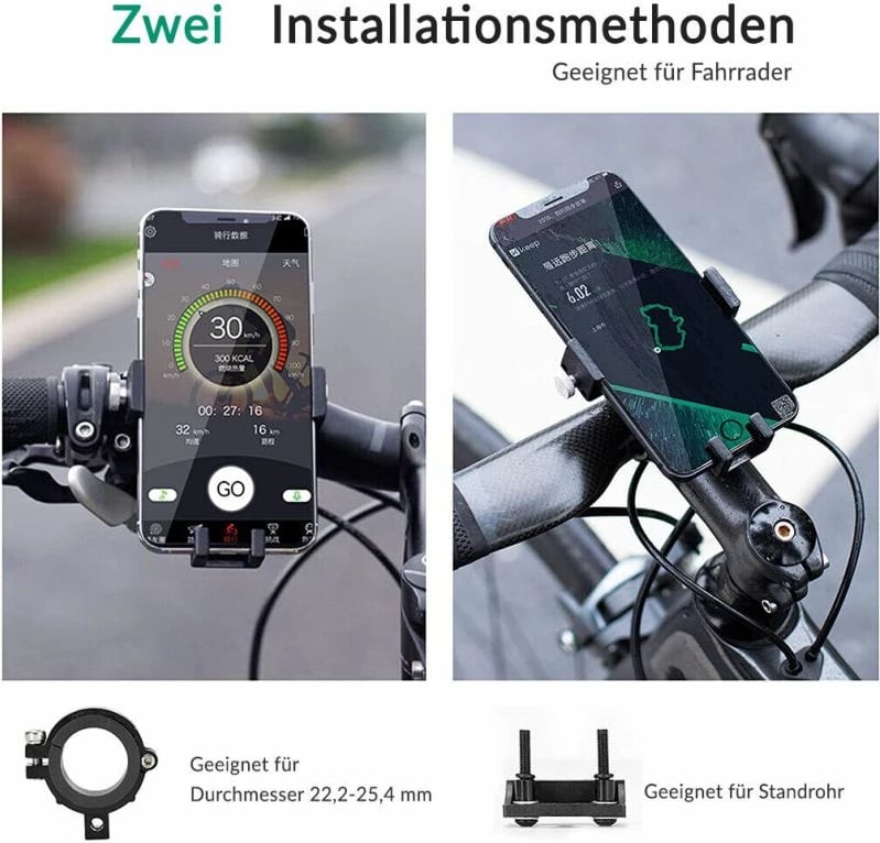 Mbajtës telefoni për biçikletë Rockbros, i zi