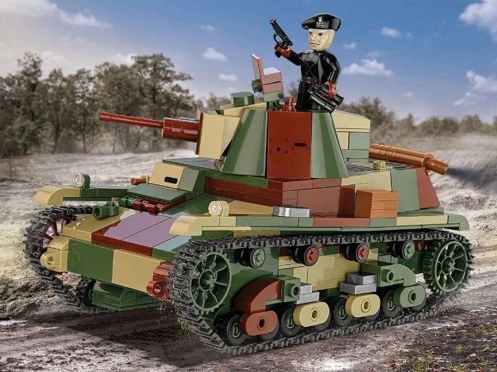 Set ndërtimi tank i lehtë Cobi 7TP, 669 pjesë, Historical Collection