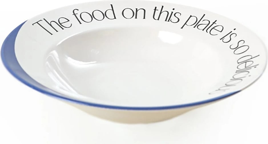 Pjata qeramike, ngjyrë kaltër e errët dhe e bardhë, set prej 6 copash, Hermia Concept, 26cm