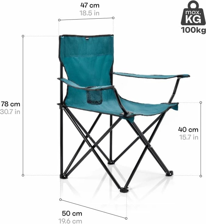 Karrige palosëse Meteor, unisex, blu dhe gjelbër Karrige palosëse Meteor, unisex, blu dhe gjelbër