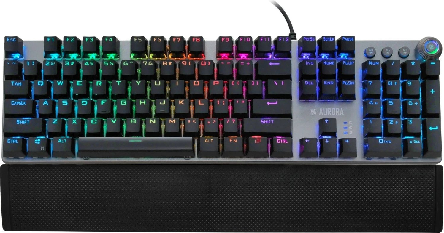 Tastierë Gaming iBOX Aurora K-4, me butona mekanik dhe dritë RGB