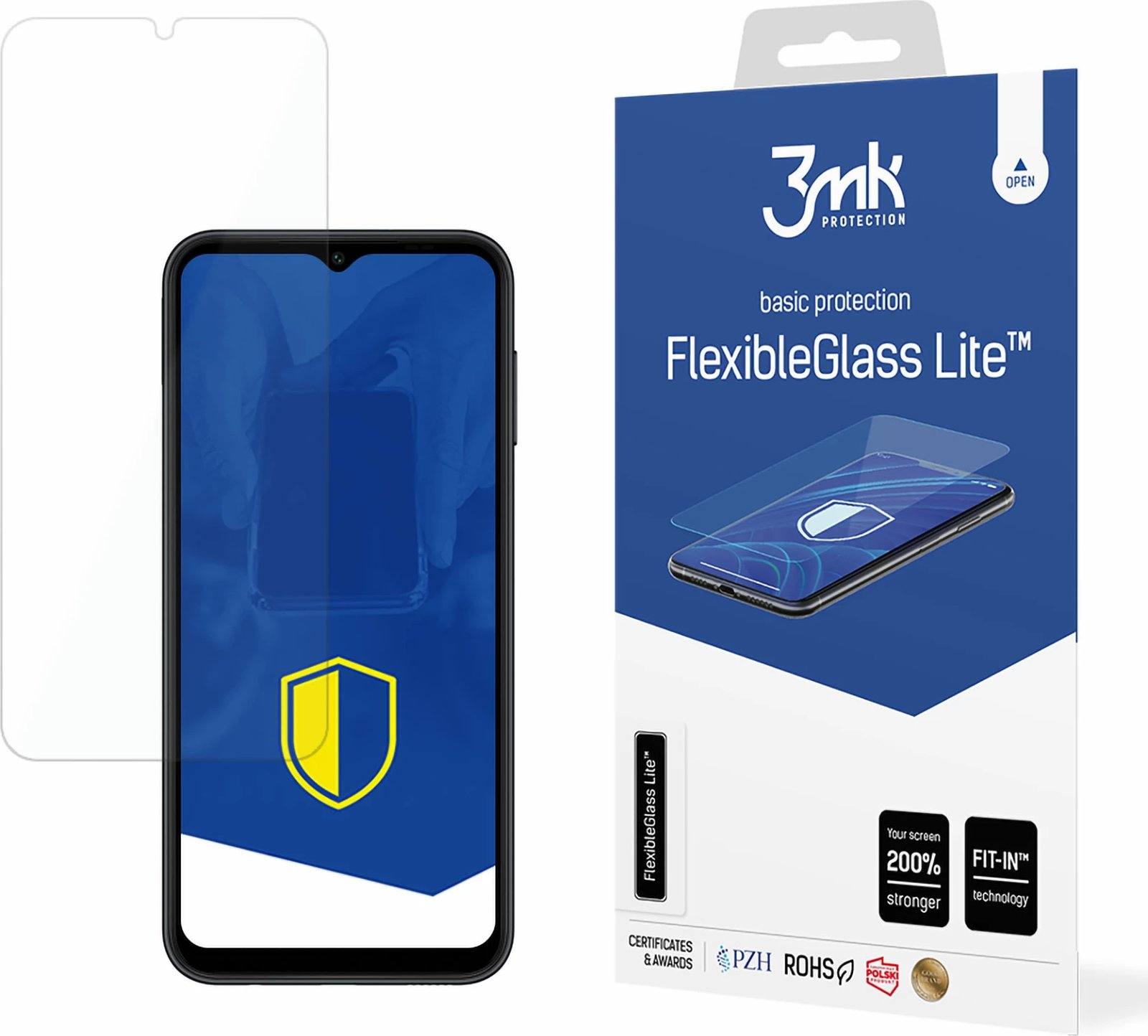 Xham hibrid mbrojtës për ekran, 3mk FlexibleGlass Lite, për Samsung Galaxy A14 / A14 5G, Transparent
