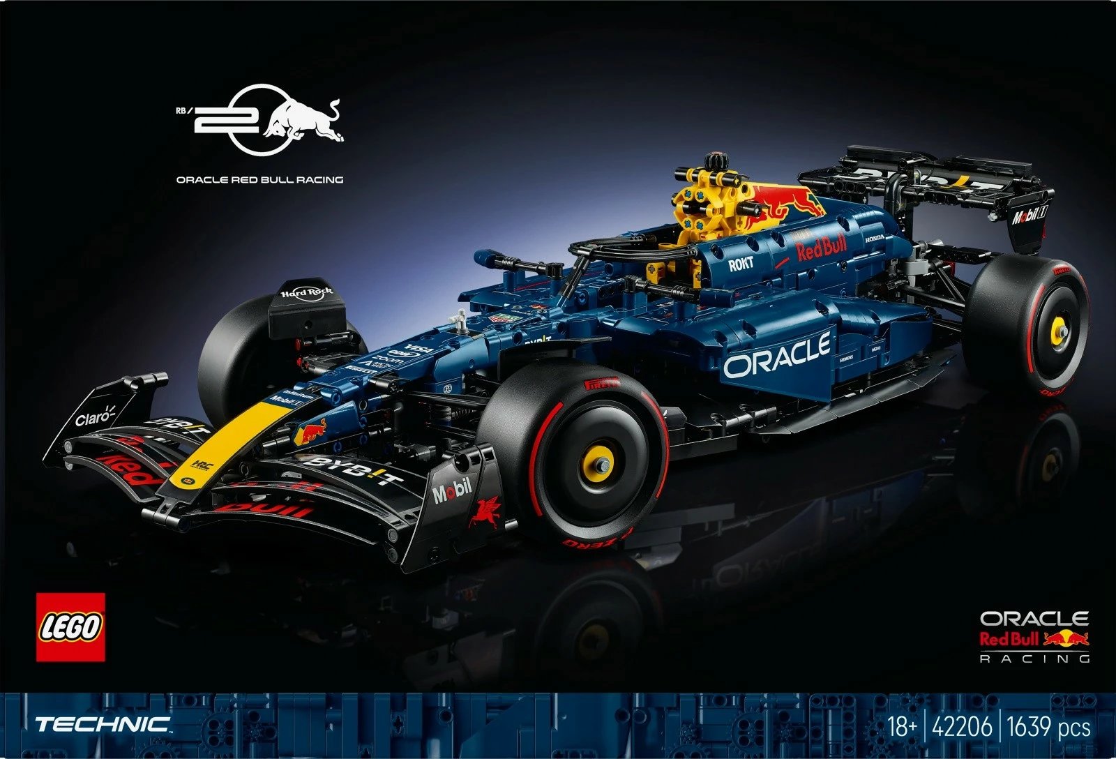 Set ndërtimi LEGO Technic Oracle Red Bull Racing RB20, 1639 pjesë, Blu
