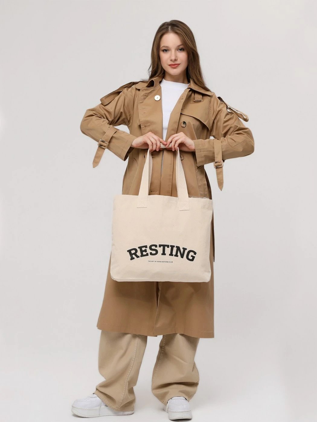 Çantë tote Zoozie Bags, krem, 2068
