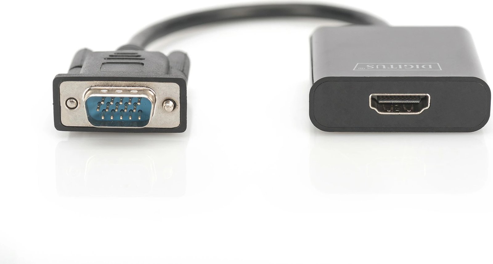 Adapter VGA në HDMI Digitus, 0.15m, i zi