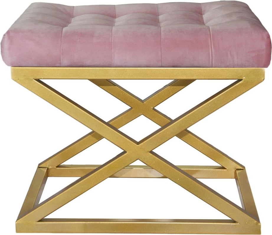 Pouf Atelier del Sofa, ngjyrë ari dhe rozë, Capraz