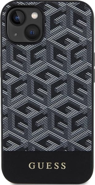 Mbështjellës Guess GCube Stripes MagSafe për iPhone 15 / 14 / 13, i zi Mbështjellës Guess GCube Stripes MagSafe për iPhone 15 / 14 / 13, i zi