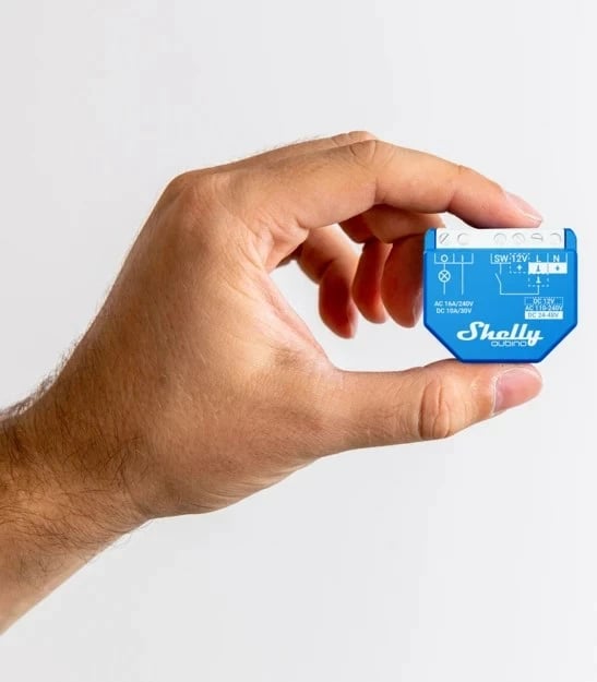 Relé inteligjent Shelly Qubino Wave 1, 1-kanal, Z-Wave, Blu