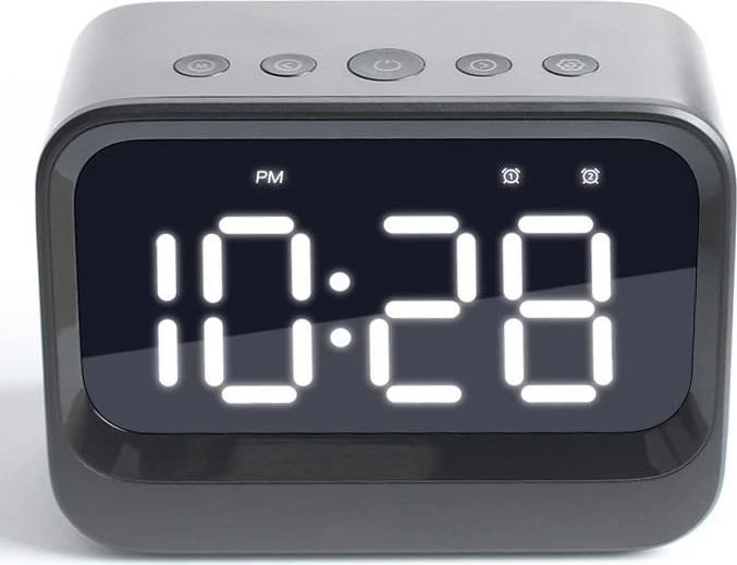Orë alarmi digjitale Denver EC-53B, LCD, Bluetooth 5.3, e zezë