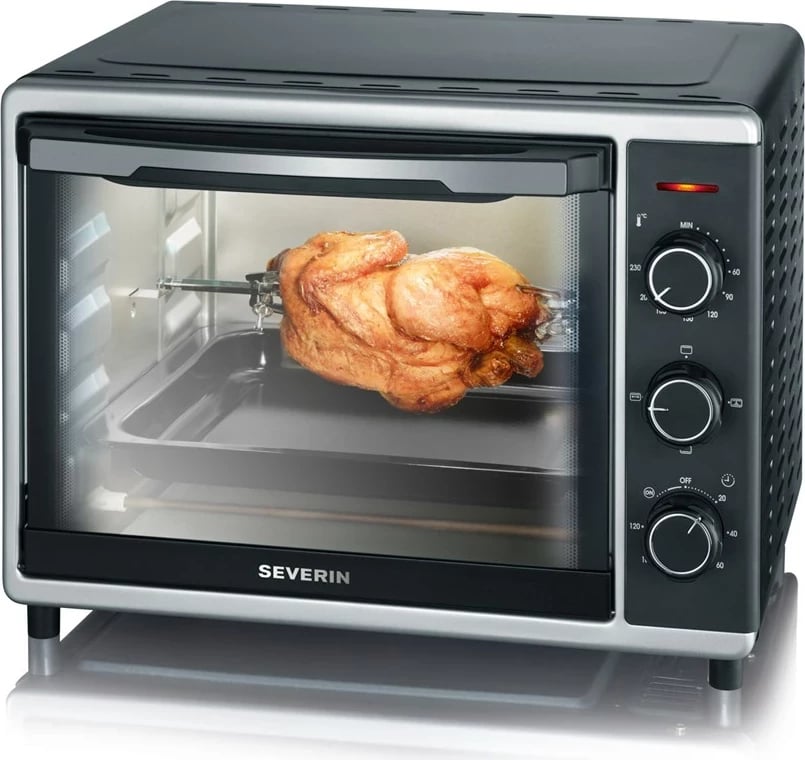 Furrë e vogël SEVERIN TO 2056, 30L, çelik inox, e zezë