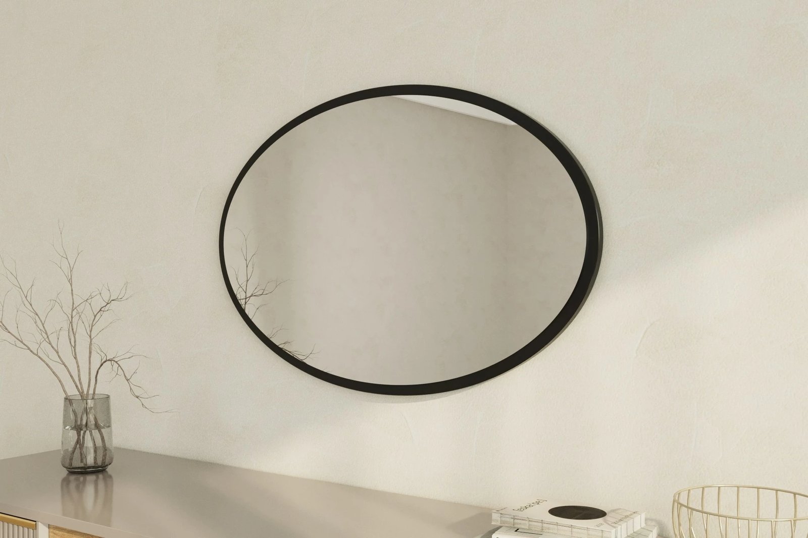 Pasqyrë dekorative Skye, ngjyrë e zezë, Beyo