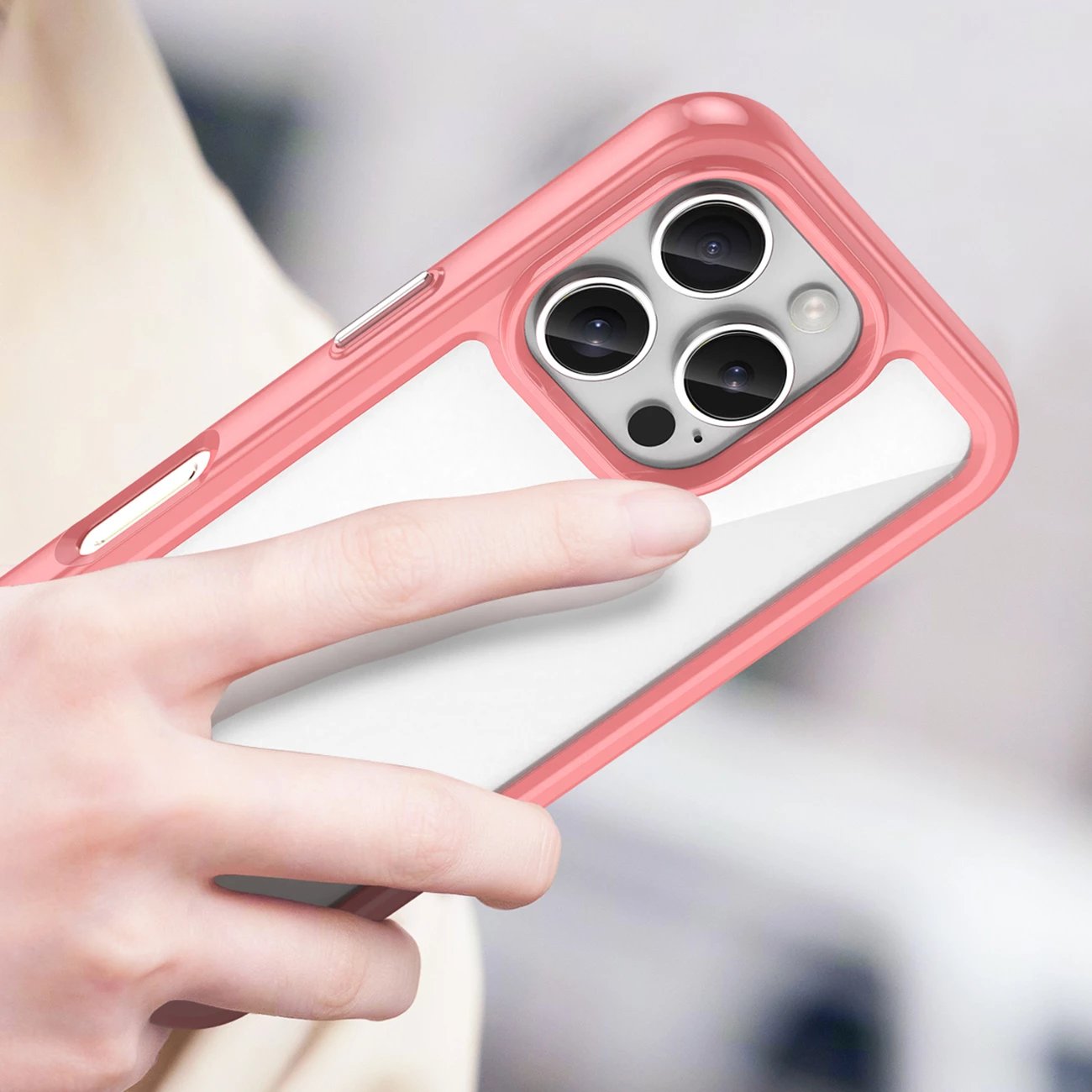Mbështjellës Hurtel Outer Space Case për iPhone 16 Pro Max, TPU/PC, Kuqe