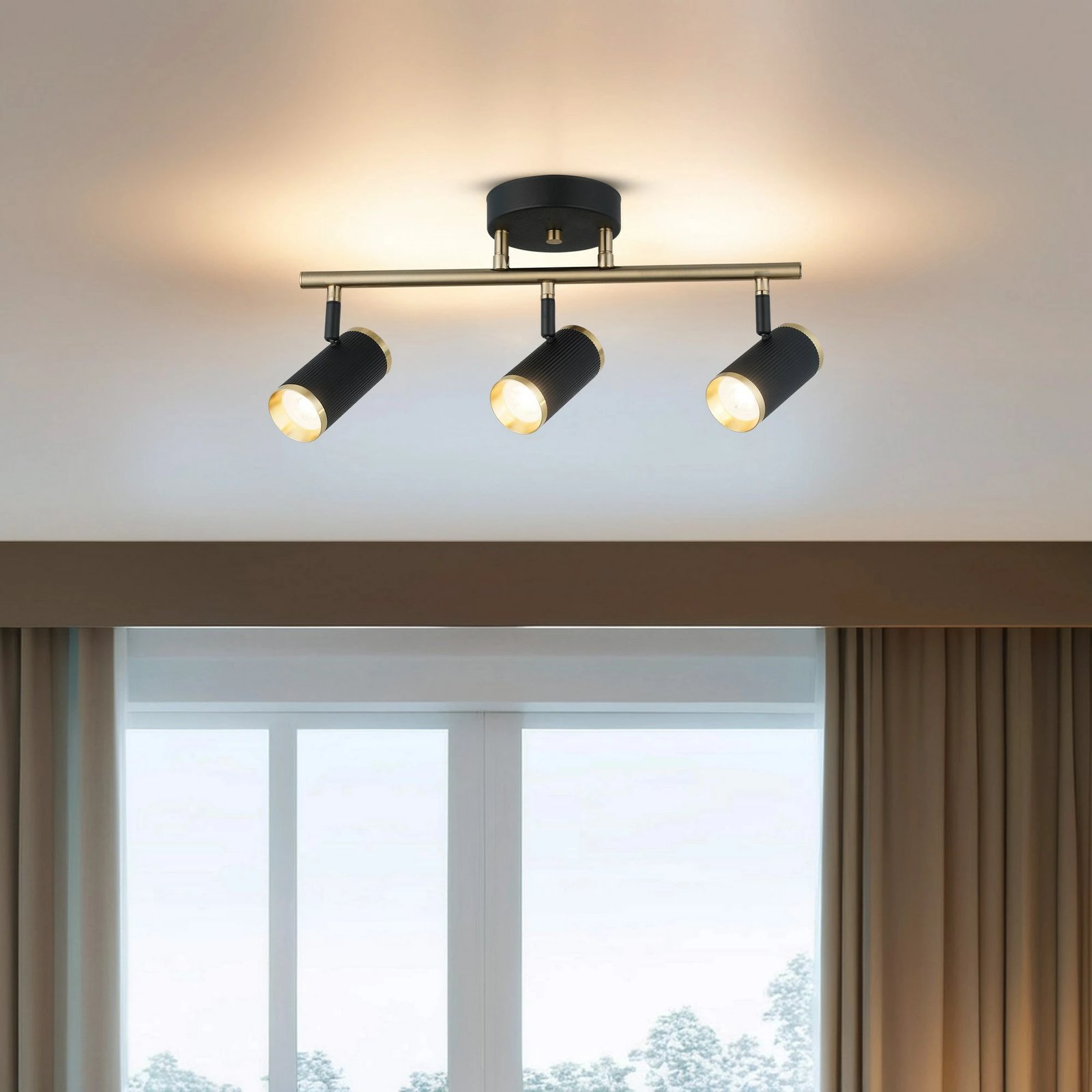 Llambë tavani Opviq, Lume - 70-13, metal, ngjyrë e zezë, llak antik