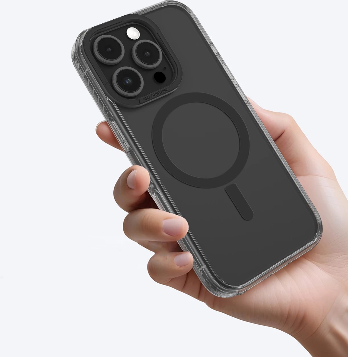 Mbështjellës AmazingThing Titan Pro Mag me unazë magnetike për iPhone 16 Pro, i zi