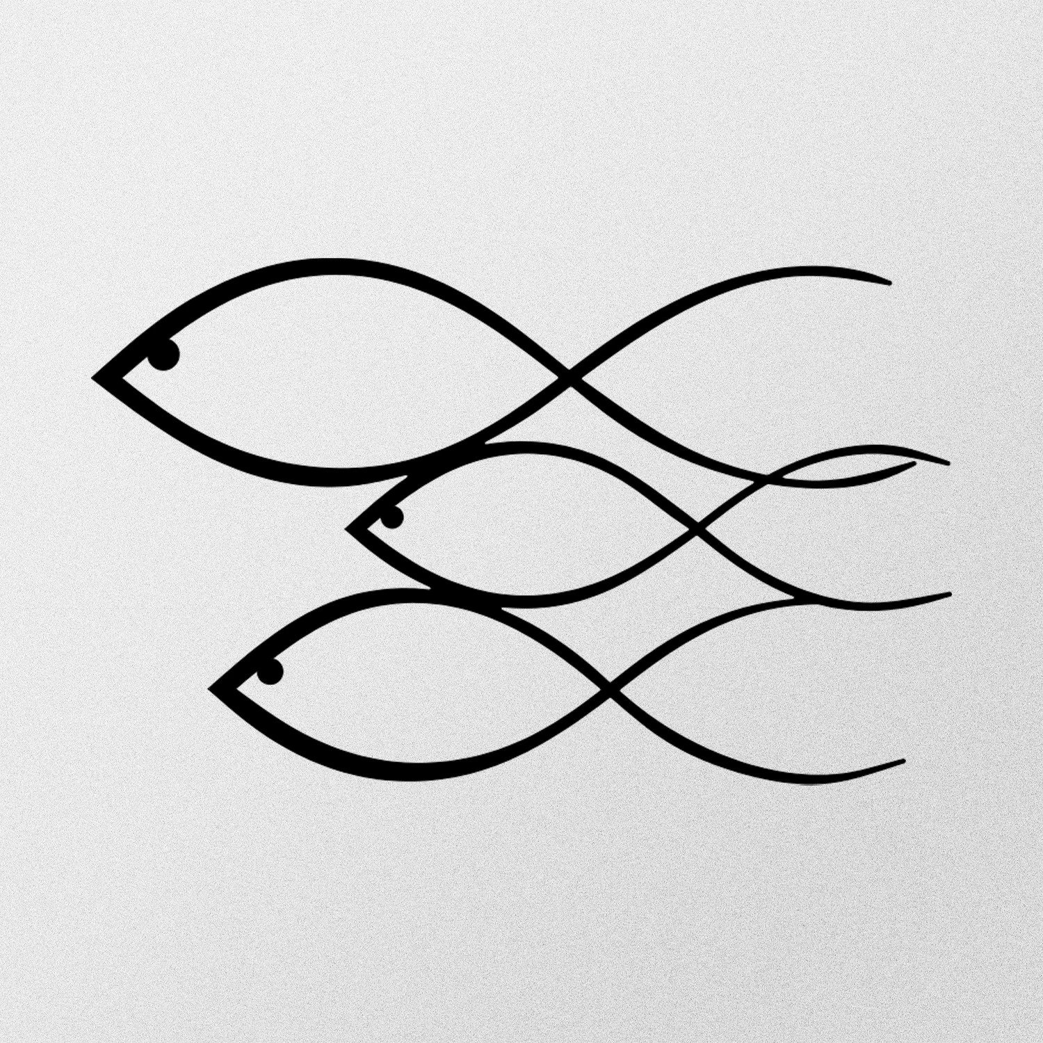 Aksesor dekorativ metalik për mur, Wallity, peshk