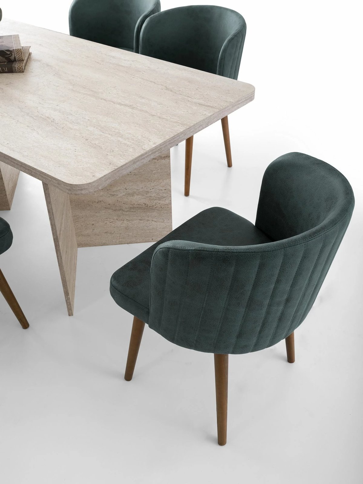 Tavolinë ngrënieje Skye Decor, ngjyrë travertin, Loft - 2931