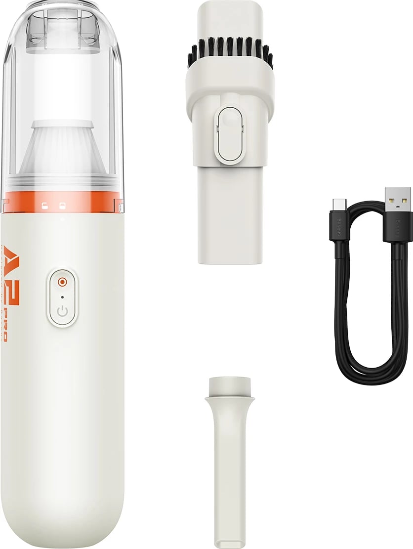 Fshesë elektrike për makinë Baseus A2Pro, 6000Pa, 80W, e bardhë Fshesë elektrike për makinë Baseus A2Pro, 6000Pa, 80W, e bardhë