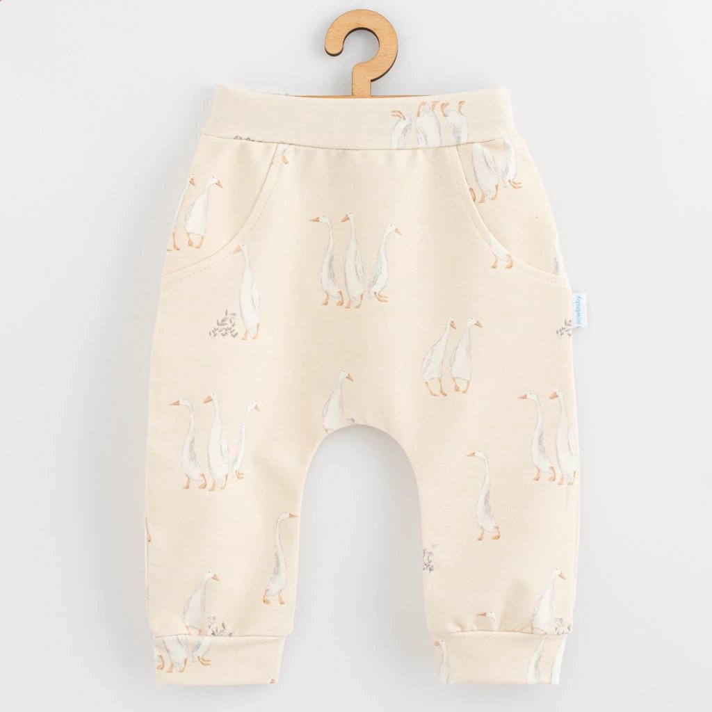 tuta për bebe, New Baby, Goose, 98% pambuk me elastan, madhësia 86 (12-18m), bezhë