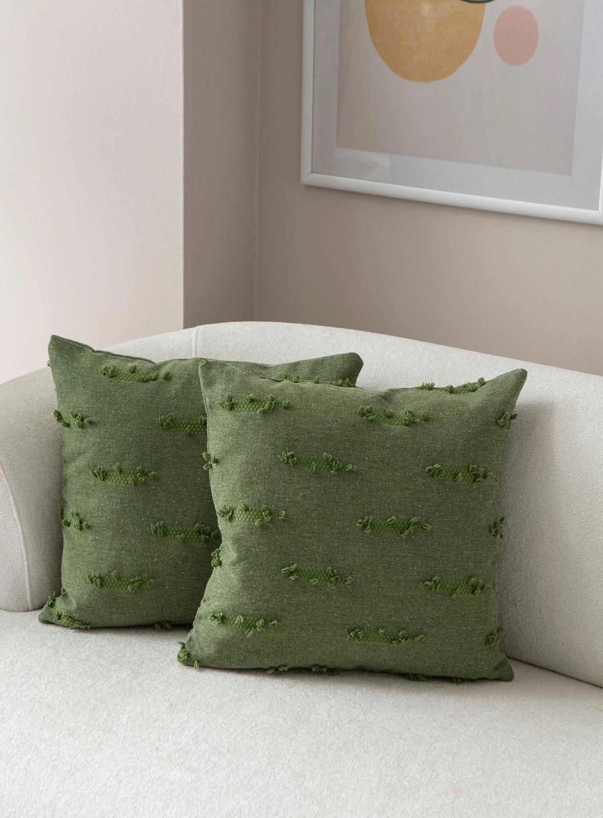 Set mbulesash jastëku (2 copë), Evila Originals, Tuffet, e gjelbër v6