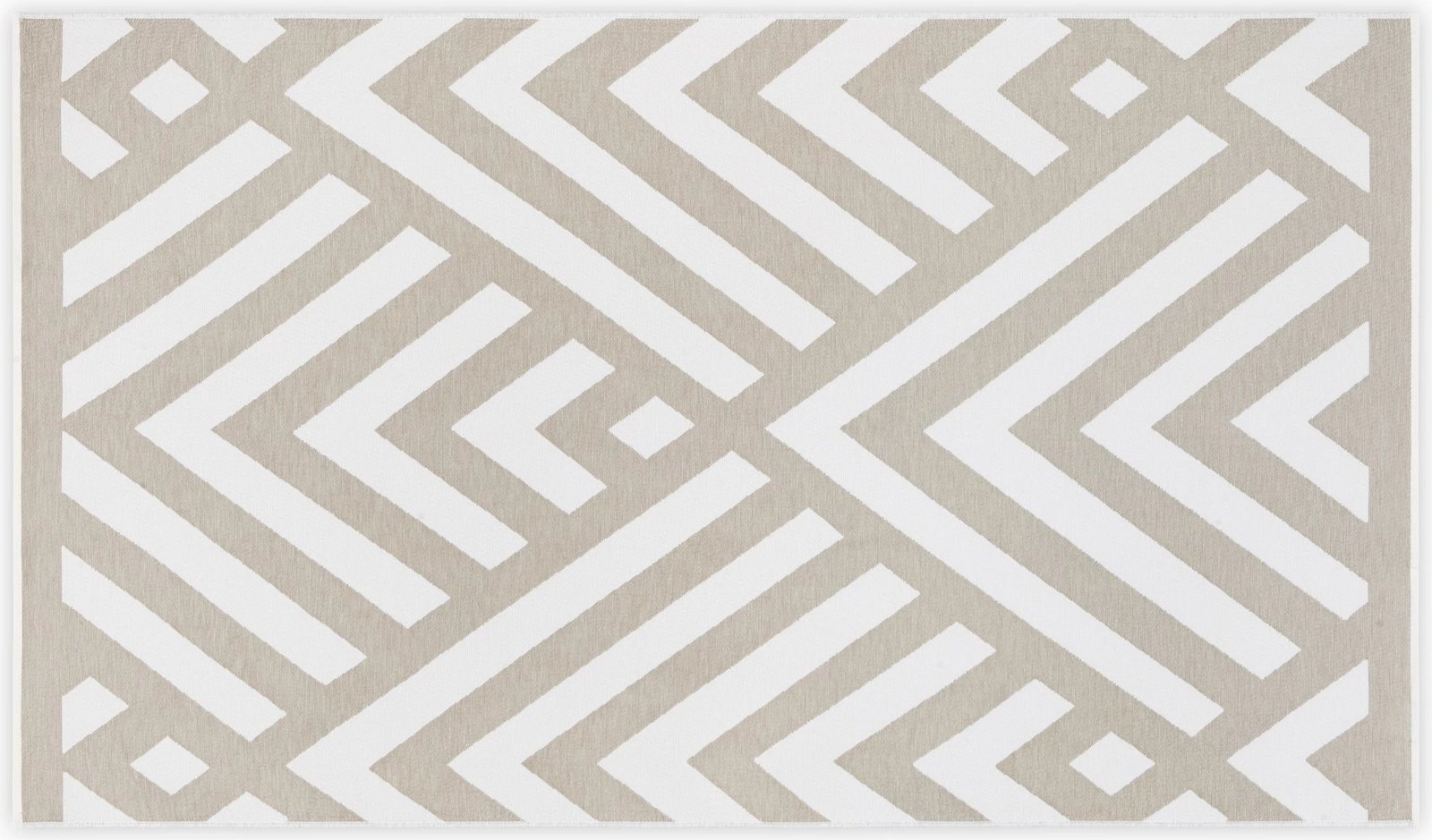 Peshqir plazhi Fouta Mijölnir, model gjeometrik, ngjyrë gri e ngrohtë dhe e bardhë, 100x180cm