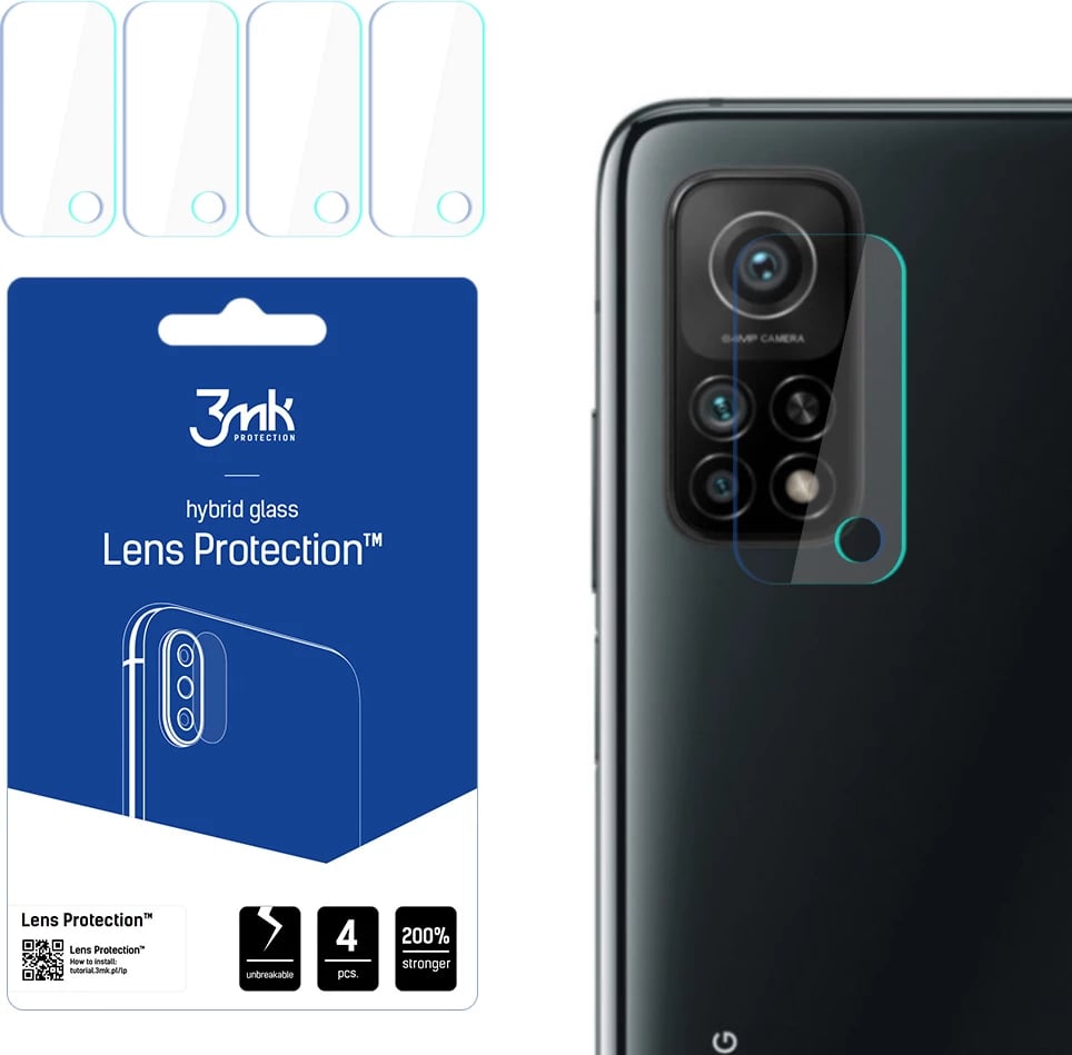 Mbrojtës lente 3mk Protection për Xiaomi Mi 10T/Mi 10T Pro, 4 copë, Transparent