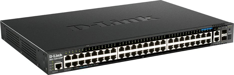 Switch D-Link DGS-1520-52MP/E, 52 porta, PoE, 10G, 2.5G, i zi