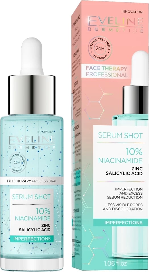 Serum për fytyrë Eveline Cosmetics Serum Shot 10% niacinamide 30ml për femra