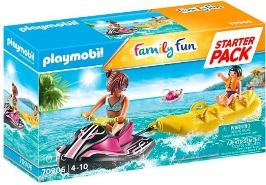 Set lodrash Playmobil Family Fun 70906 Starter Pack Jet Ski me Banana Boat, plastikë