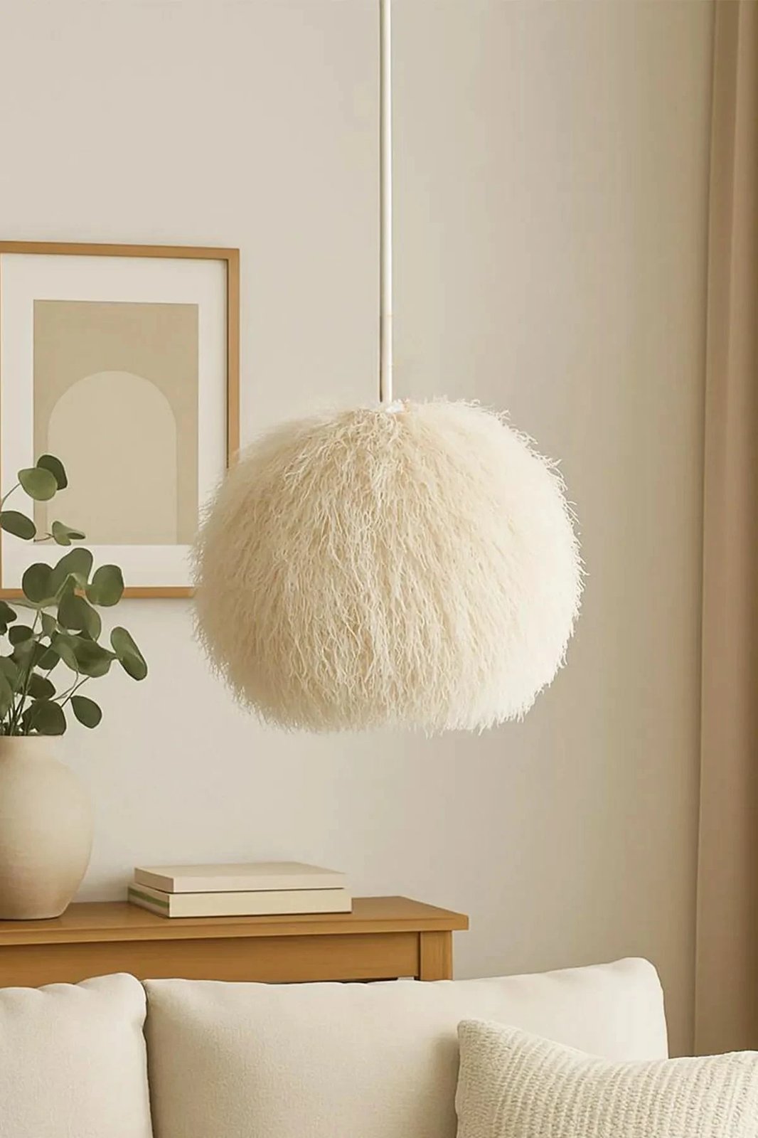 Llambë tavani Opviq, BK080, plastike, kapak jute, e bardhë