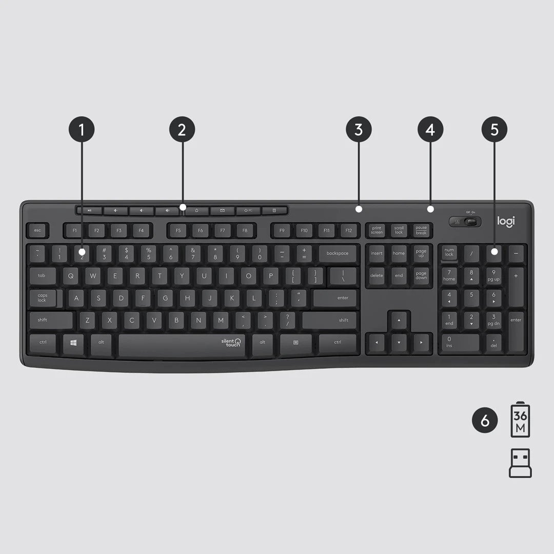 Set maus & tastierë Logitech MK295, të zeza