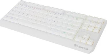 Tastierë mekanike GENESIS Thor 230 TKL, QWERTY US, RGB, Wireless + Bluetooth, Bardhë