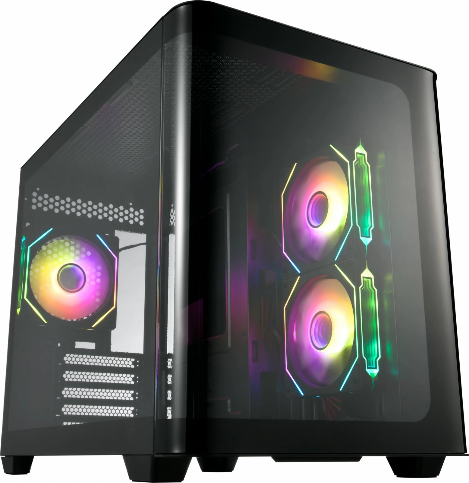 Kasë FSP S380-BA ARGB TG, Midi Tower, e zezë