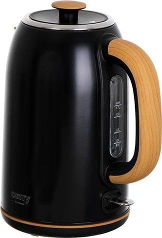 Çajnik elektrik, Adler, CR 1342, 1.7 L, STRIX, inoks, 2200W, bazë 360°, i zi