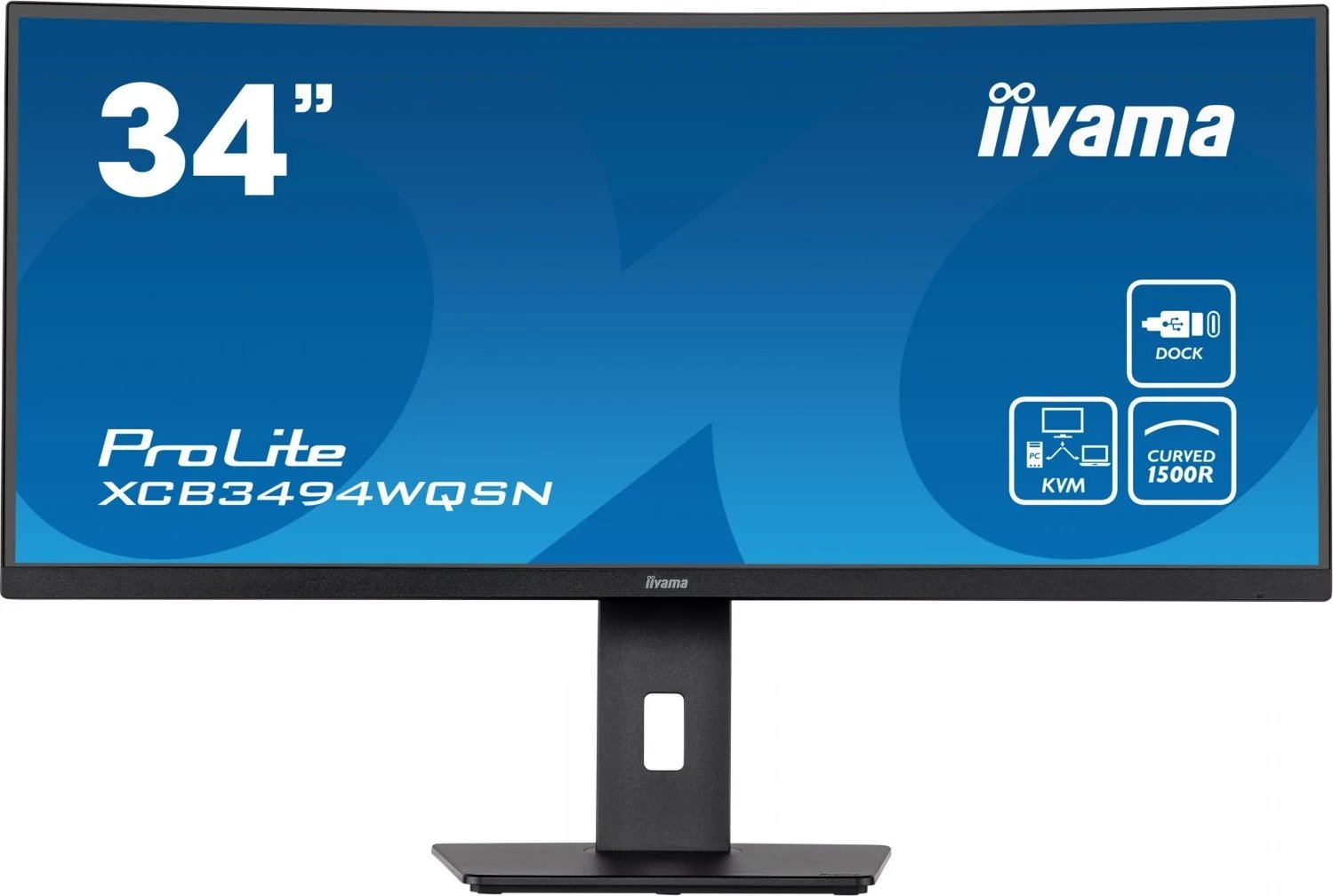 Monitor i lakuar iiyama ProLite XCB3494WQSN-B5, 34", VA, UWQHD, USB-C, KVM, i zi