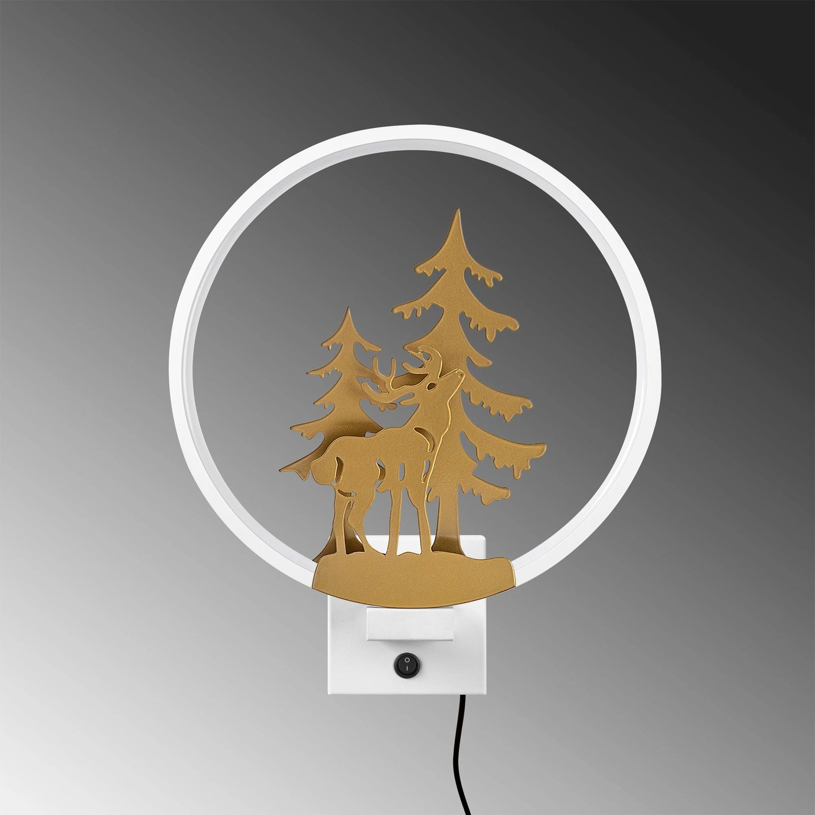 Llambë muri Opviq, XMAS32, e bardhë dhe ari