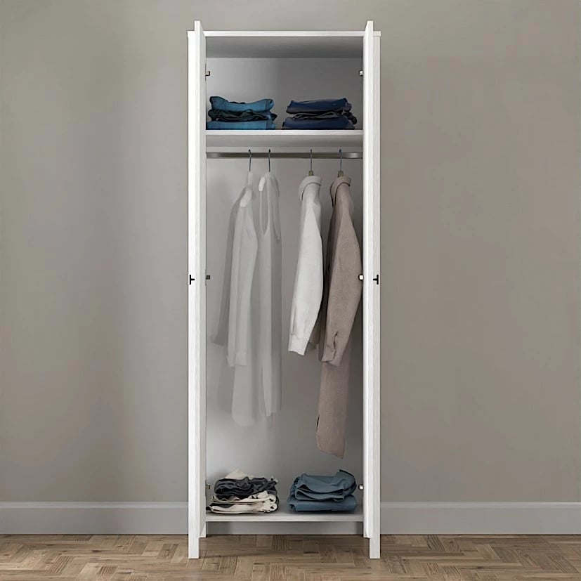 Dollap Hanah Home, FRN-10014-1, ngjyrë druri dhe e bardhë