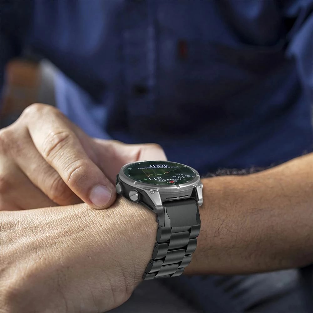 Byzylyk çeliku Tech-Protect për Garmin Fenix 5X/5X Plus/6X/6X Pro/7X/8, 51mm, Titanium