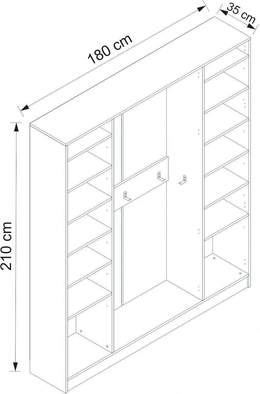 Stendë korridori Skye Decor, e bardhë, 8120