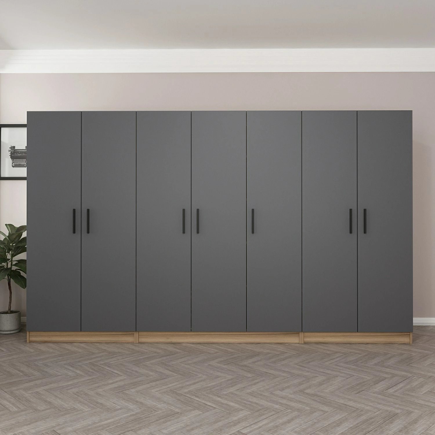 Dollap i madh, ngjyrë antracit, Skye Decor, 7642