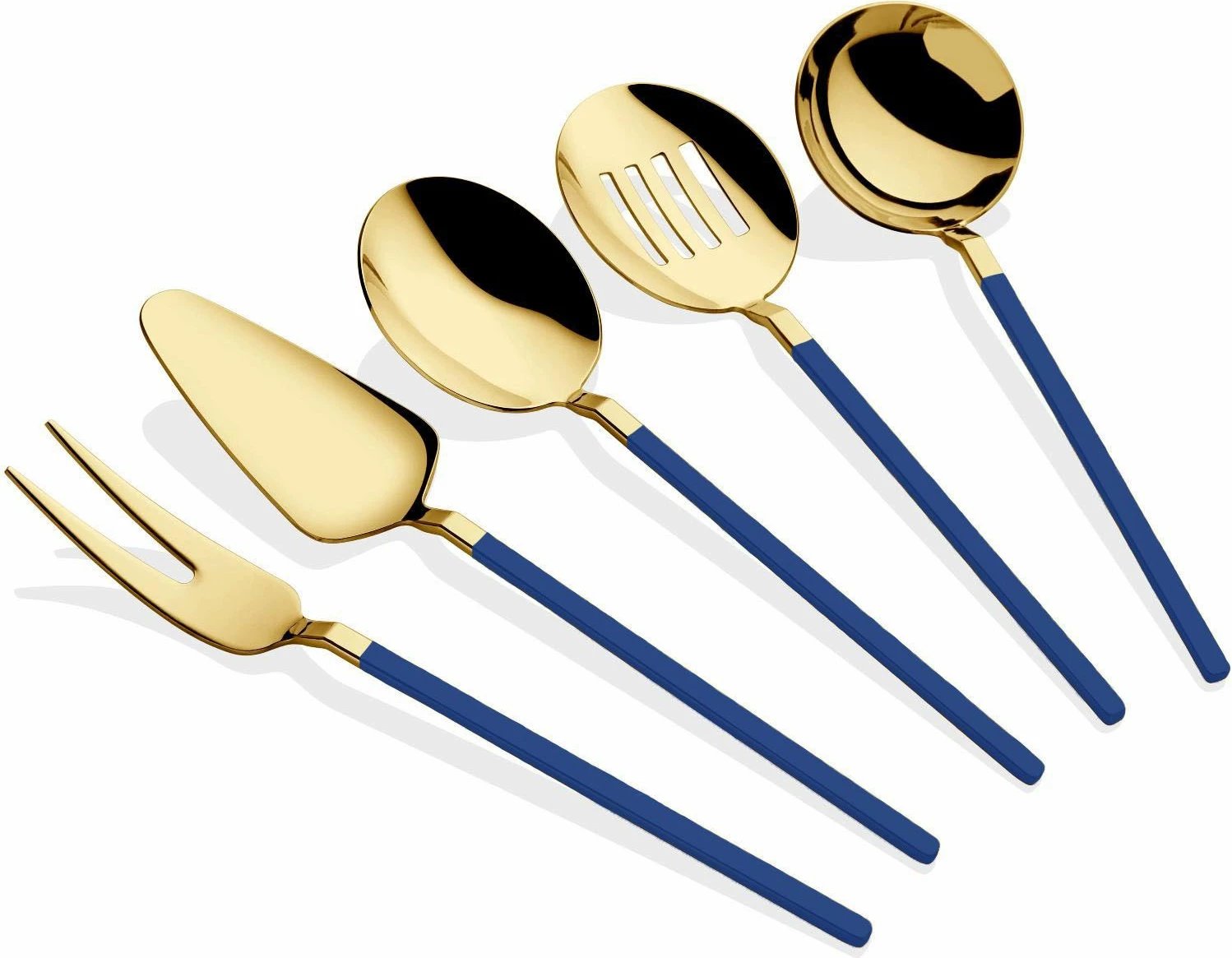 Set shërbimi 5 pjesësh, Hermia Concept, Carre Titanium - ari, blu