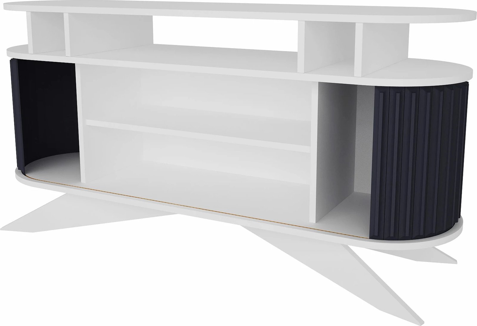 Komodë Hanah Home, e madhe, e bardhë dhe antracit