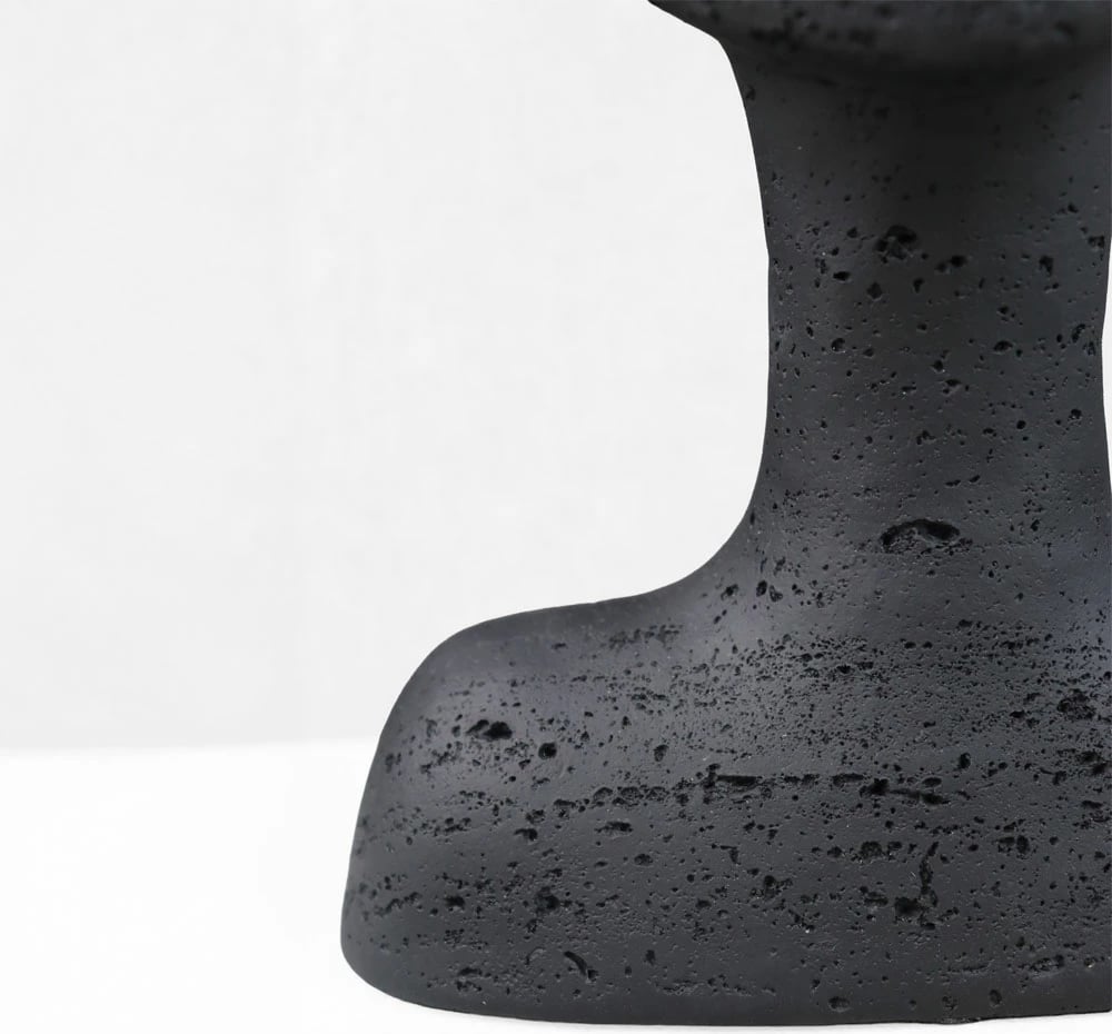 Dekor fytyrë AURA II, rrëshirë e zezë, 19x14x26cm