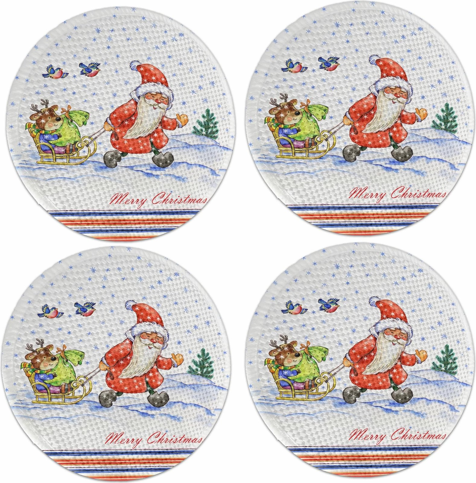 Set nënshtrues tavoline Hermia Concept, shumëngjyrësh, 4 copë, 37cm